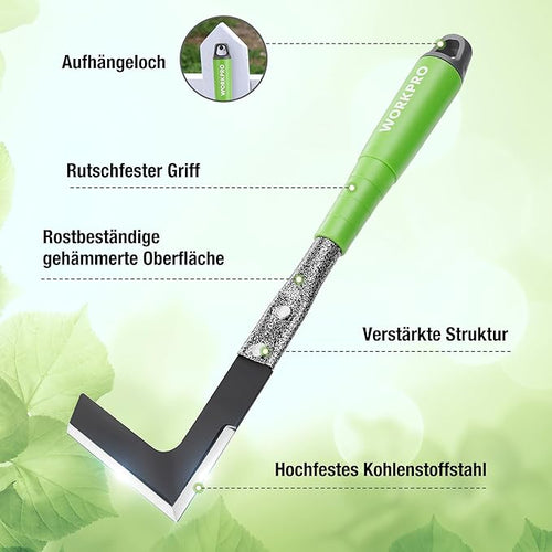 6-teiliges Gartenwerkzeug-Set mit gehämmerter Oberfläche – Jäter, Rechen, Hacke & Kelle für Hobbygärtner