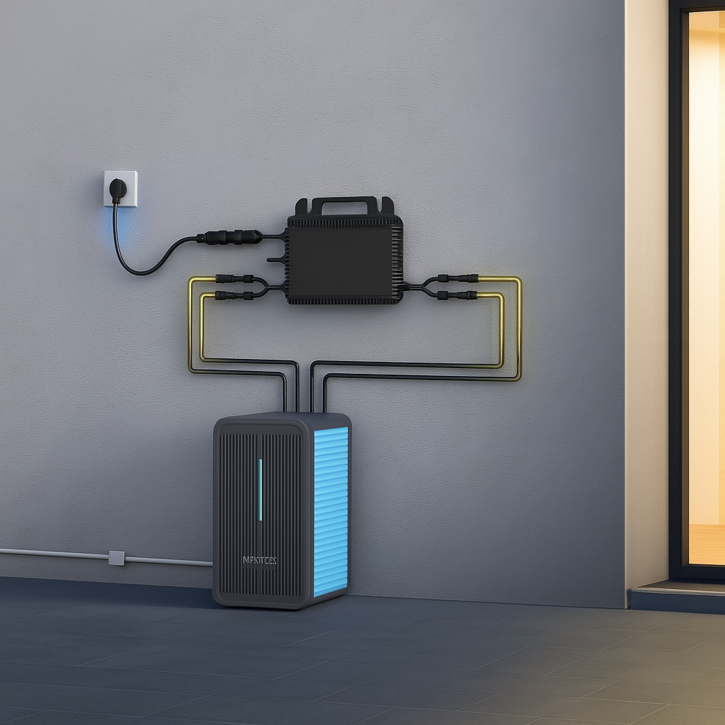 Speicherbatterie für Balkonkraftwerke – 2,24 kWh Kapazität, erweiterbar, wetterfest