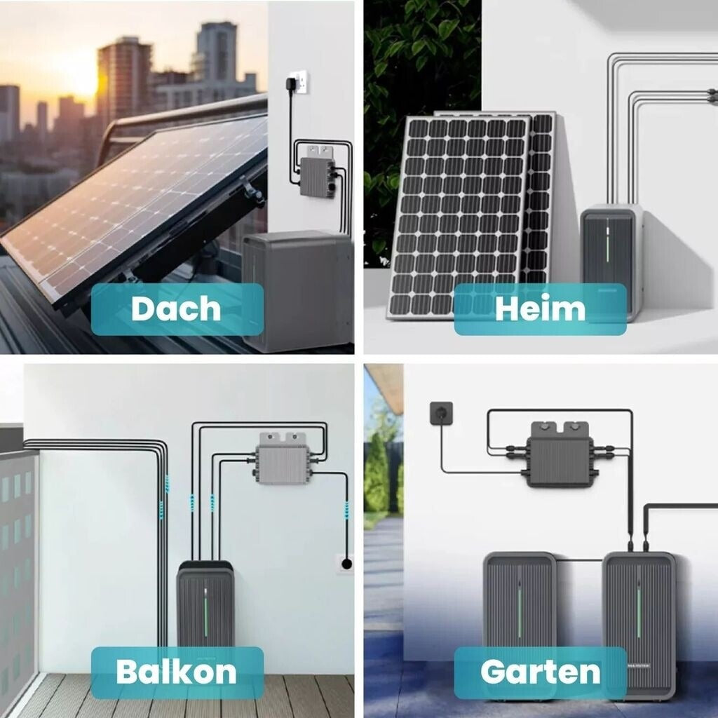 Speicherbatterie für Balkonkraftwerke – 2,24 kWh Kapazität, erweiterbar, wetterfest